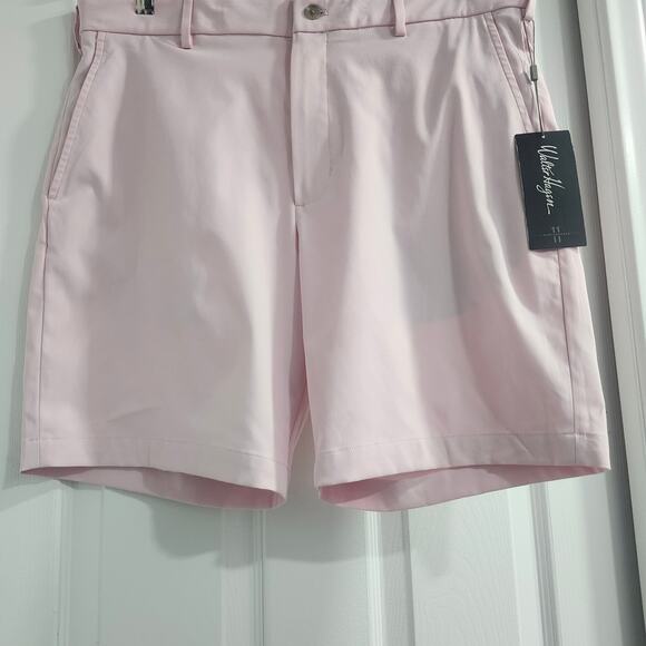 Walter Hagen Men's Soft Pink Flat Front Shorts - Picture 6 of 14